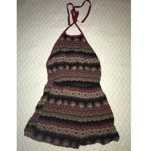 Open Back Halter Romper